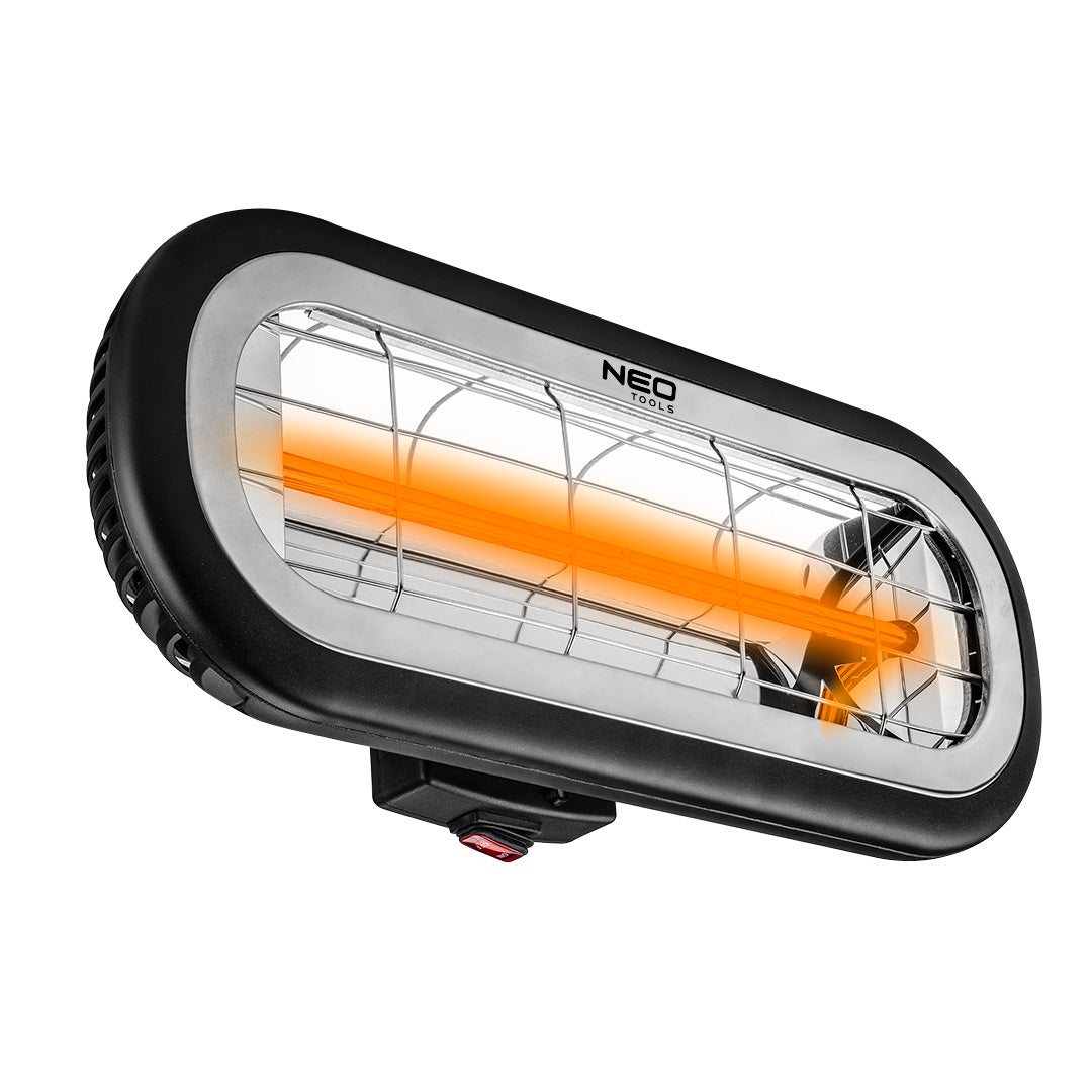 2000 W šildytuvas, apsaugos laipsnis IP65, šildymo elementas low glare gintarinės spalvos lempa - gaukdaugiau.lt