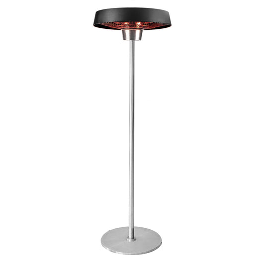 Stovinis radiatorius 1000W/2000W, aliuminis, IP34, šildymo elementas halogeninė lempa, aukštis 2,1 m, be pultelio - gaukdaugiau.lt