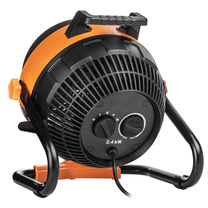 Šildytuvas ir ventiliatorius, 2 v 1, galia 2400W, rankinis modelis - gaukdaugiau.lt
