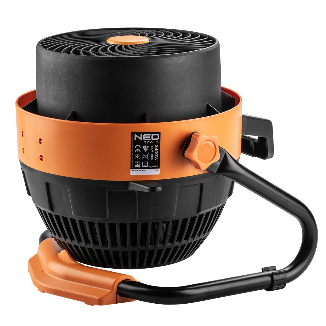 Šildytuvas ir ventiliatorius, 2 v 1, galia 2400W, rankinis modelis - gaukdaugiau.lt