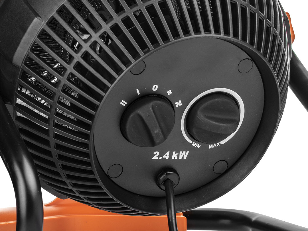 Šildytuvas ir ventiliatorius, 2 v 1, galia 2400W, rankinis modelis - gaukdaugiau.lt
