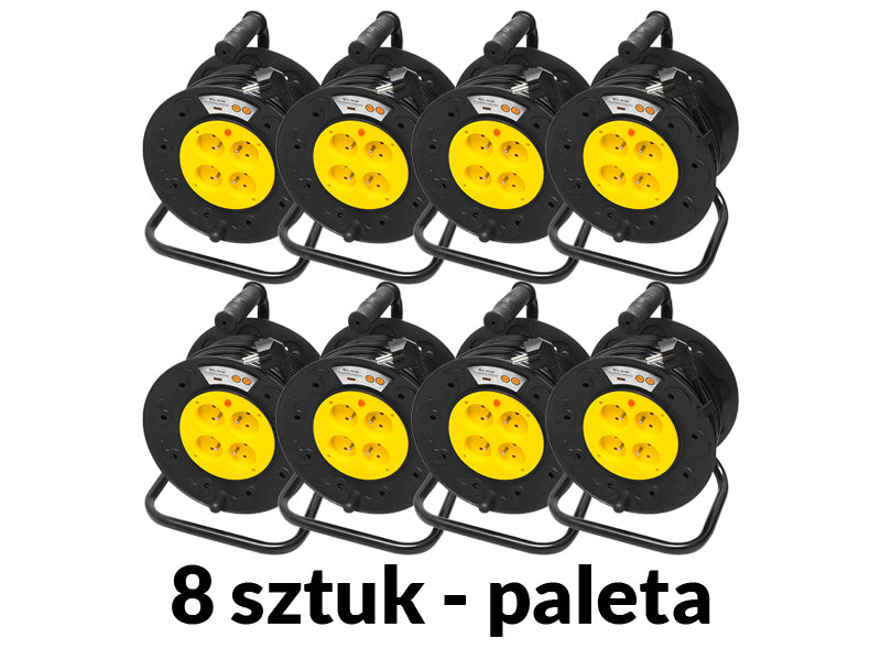 98-096# Tinklo pratęsis PR-61 4 lizdų su įžeminimu 30 m PVC ritė 3x1,5 mm 8 pakuotė - gaukdaugiau.lt