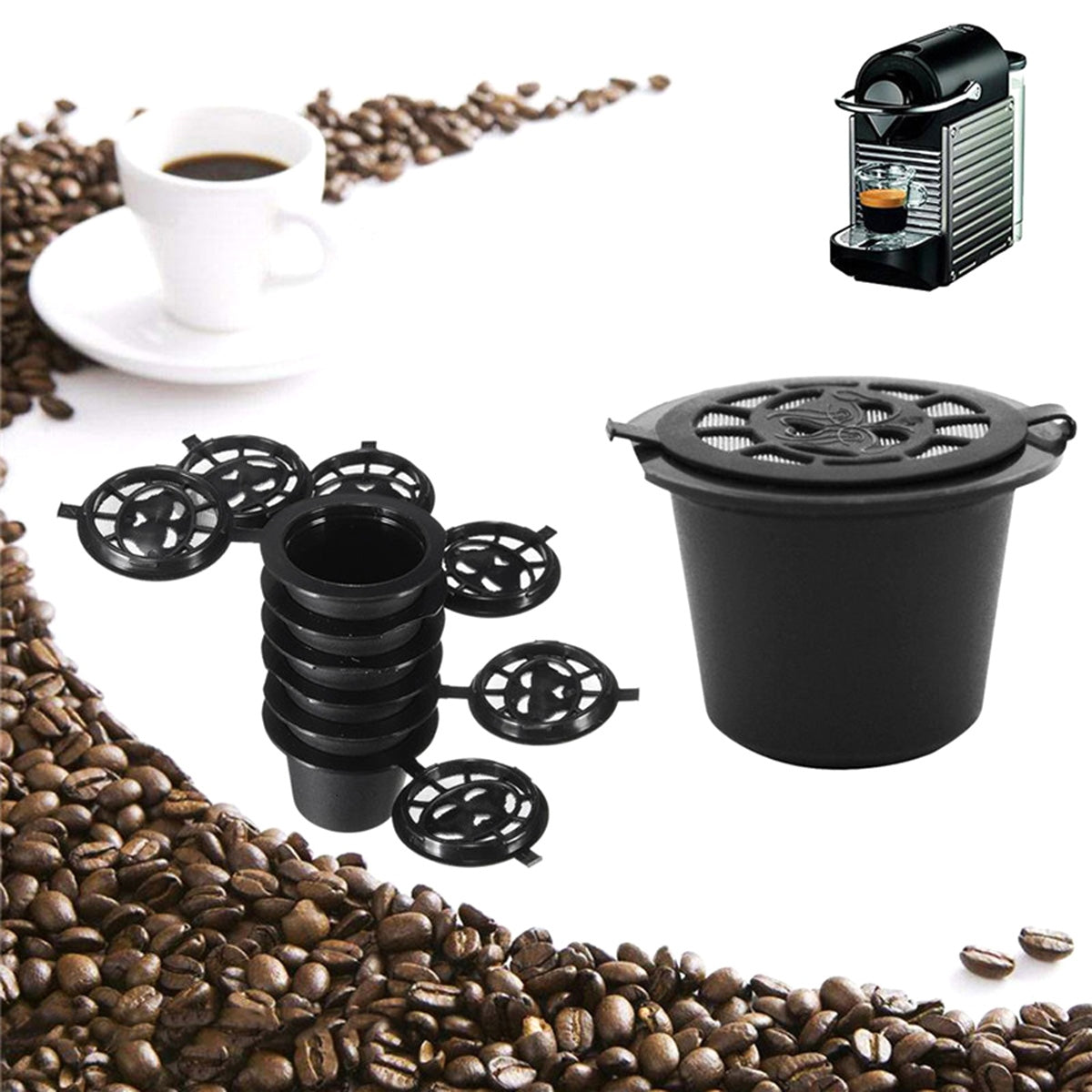 Daugkartinio Naudojimo Kapsulės – 5 vnt. Rinkinys Nespresso - gaukdaugiau.lt