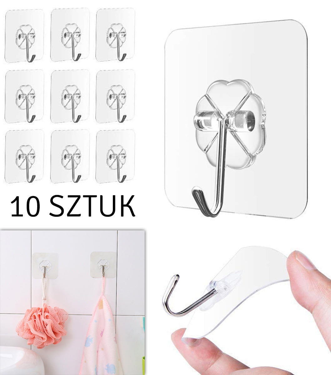 LIPNUS SIENINIS PAKABINTUVAS 10SZ - Universalus Ir Patvarus Kabliukas - gaukdaugiau.lt