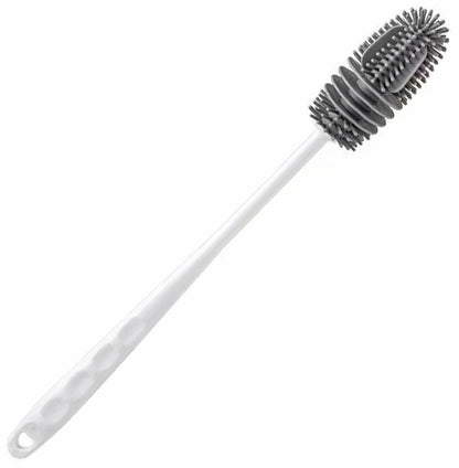 SILIKONINIS ŠEPETĖLIS SKALBIMUI 27 CM BUTELIUKAS BALTAS - gaukdaugiau.lt