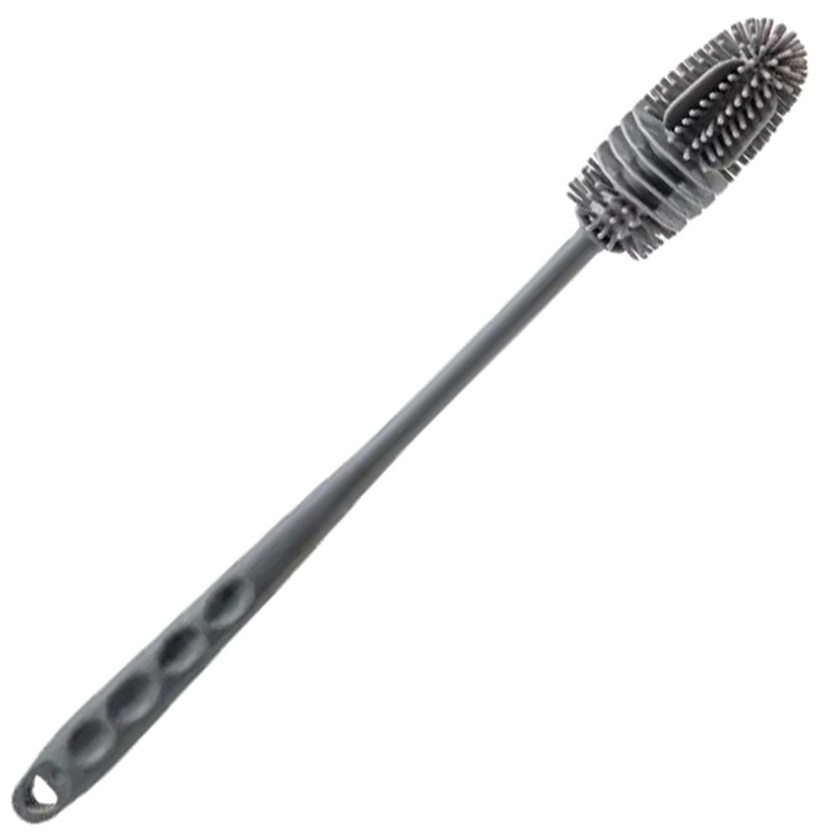 SILIKONINIS ŠEPETĖLIS SKALBIMUI BUTELIS 27CM PILKAS - gaukdaugiau.lt