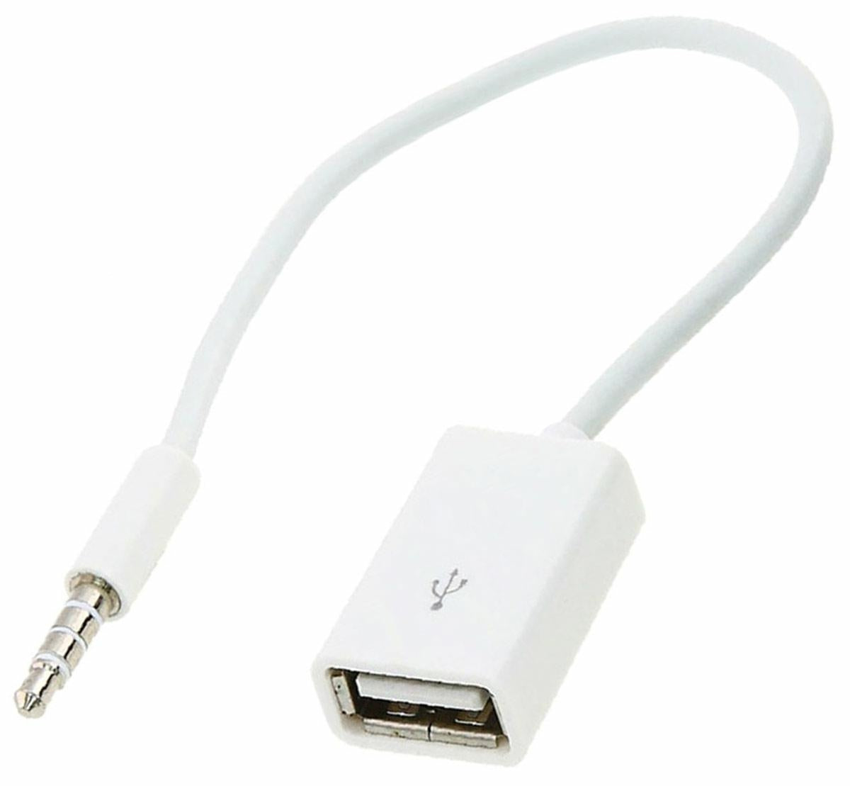 AUX Mini Jack 3.5mm USB Adapteris - 4 Pin Stereo Ryšys - gaukdaugiau.lt