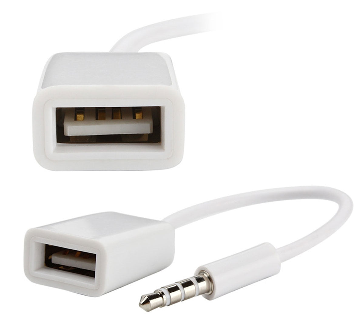 AUX Mini Jack 3.5mm USB Adapteris - 4 Pin Stereo Ryšys - gaukdaugiau.lt