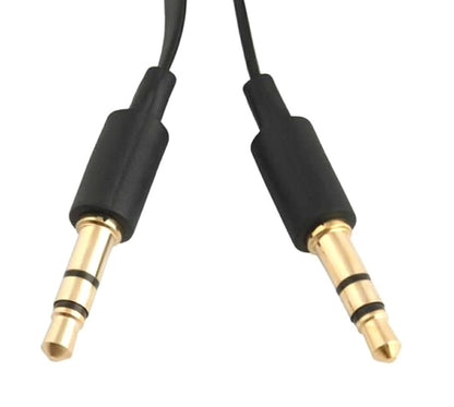 PLOKŠČIAS KABELIS JACK 3,5mm 1M JUODA - gaukdaugiau.lt
