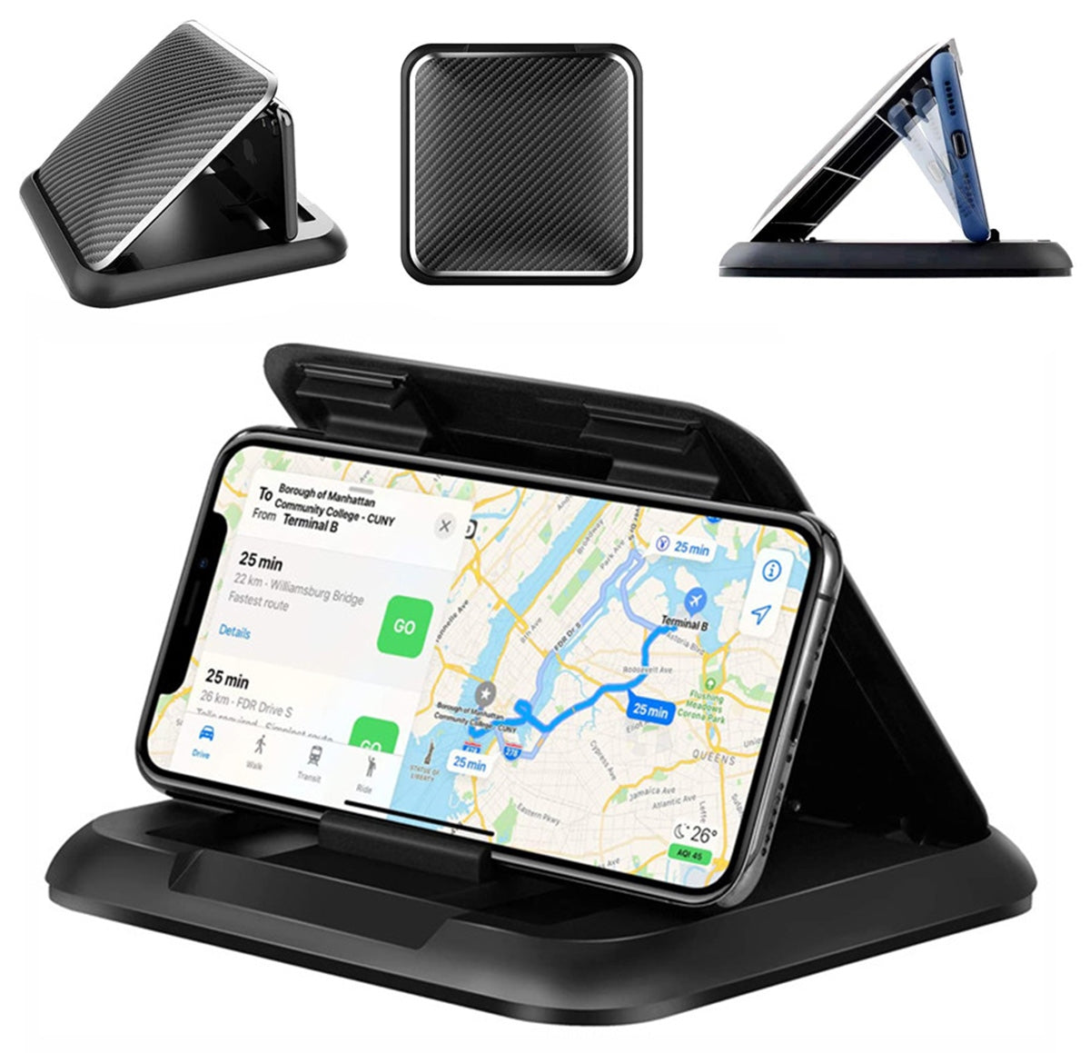 Automobilio Laikiklis Telefonui su Reguliuojamu Kampu - gaukdaugiau.lt