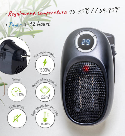 "Easy heater" elektrinis šildytuvas su ventiliatoriumi 1500W