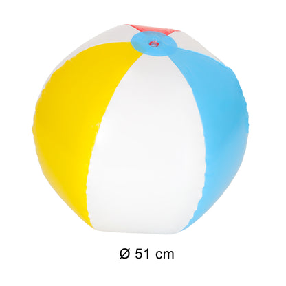 AquaLuxe 31021 Paplūdimio spalvotas pripučiamas kamuolys 51 cm