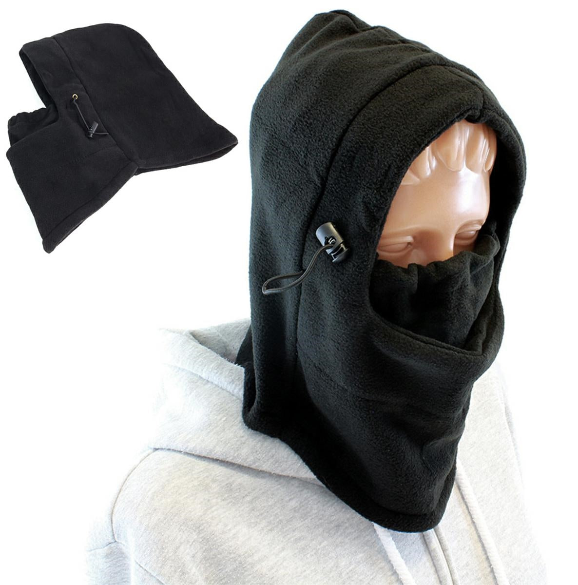Fleece Kaukė 3in1 Juoda - Apsauga Nuo Šalčio ir Vėjo - gaukdaugiau.lt