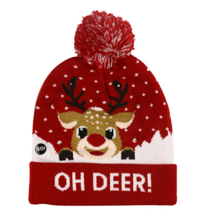 Kalėdų LED Dangtelis Modelis 1 su Šiaurės Elnių Motyvu - gaukdaugiau.lt