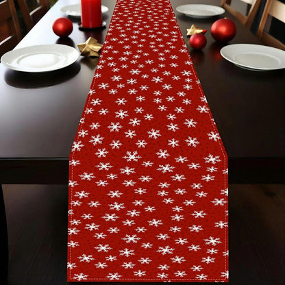 Kalėdų Stalo Protektorius 33x275 cm su Sniego Motyvu - gaukdaugiau.lt