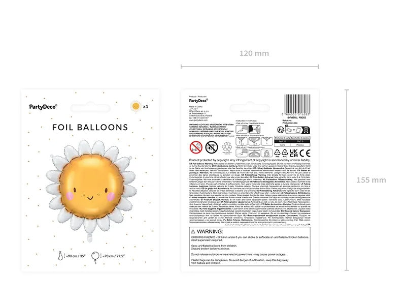 Folijos balionas Saulė 70cm - gaukdaugiau.lt