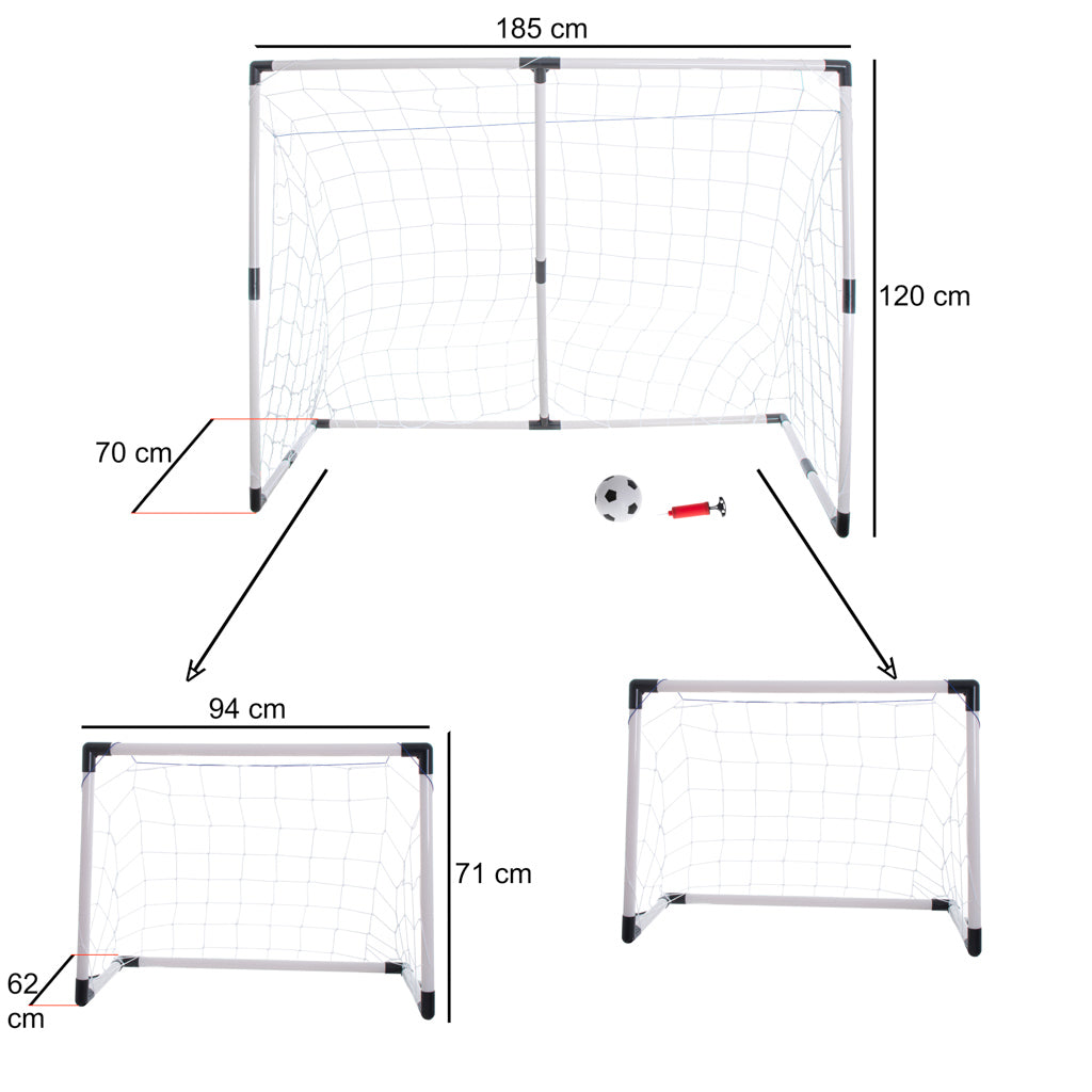 Futbolo vartai vaikams 2in1 185x120x70cm