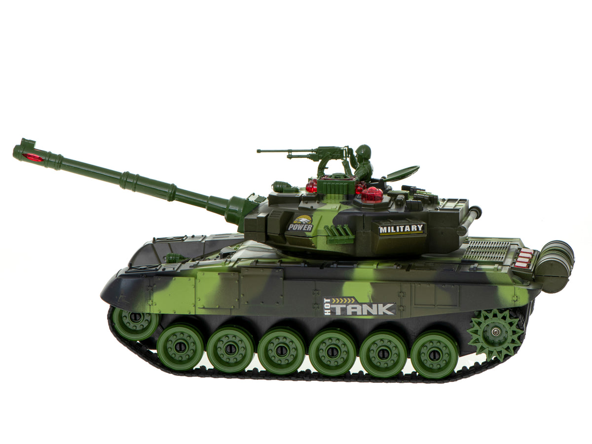 RC didelis karinis tankas 9995 didelis 2,4 GHz žalias - gaukdaugiau.lt