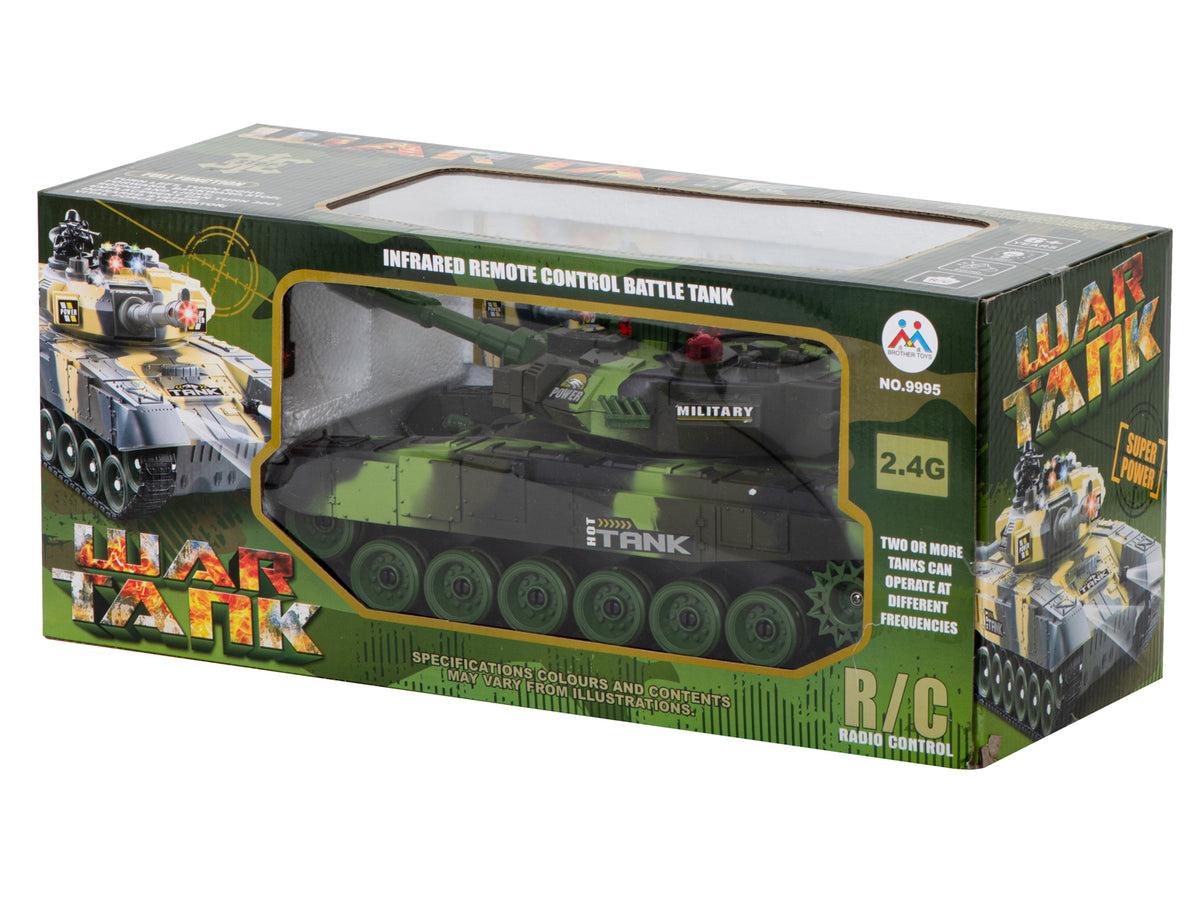 RC didelis karinis tankas 9995 didelis 2,4 GHz žalias - gaukdaugiau.lt
