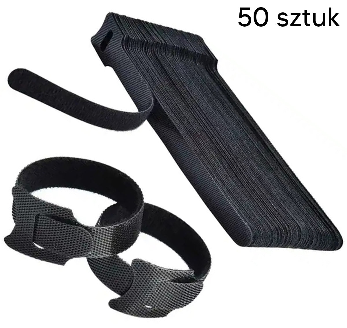 VELCRO SPAUSTUVŲ JUOSTOS KABELIAMS 50 SZT - gaukdaugiau.lt