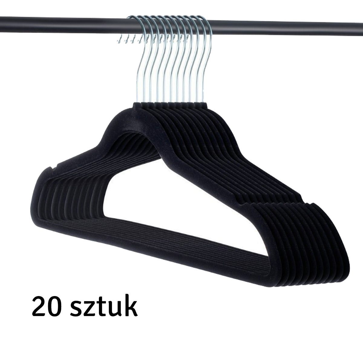 VELURIE DRABUŽIŲ PAKABOS 20SZT - gaukdaugiau.lt
