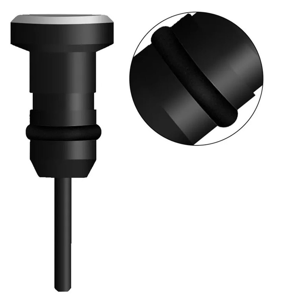 Apsaugos Nuo Dulkių Kištukas USB-C 2PCS Juoda Rinkinys - gaukdaugiau.lt