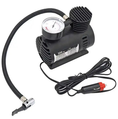 Automobilių Kompresorius 12V su Manometru ir Antgaliais - gaukdaugiau.lt