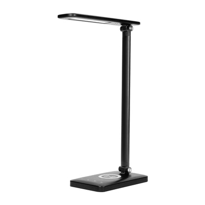 ISIYO LED 7W stalinė lempa su indukcine ir USB įkrovimo sistema, 390lm, 3000-4000-6000K, keičiama šviesos spalvos temperatūra ir tamsumo reguliavimo funkcija, juoda - gaukdaugiau.lt