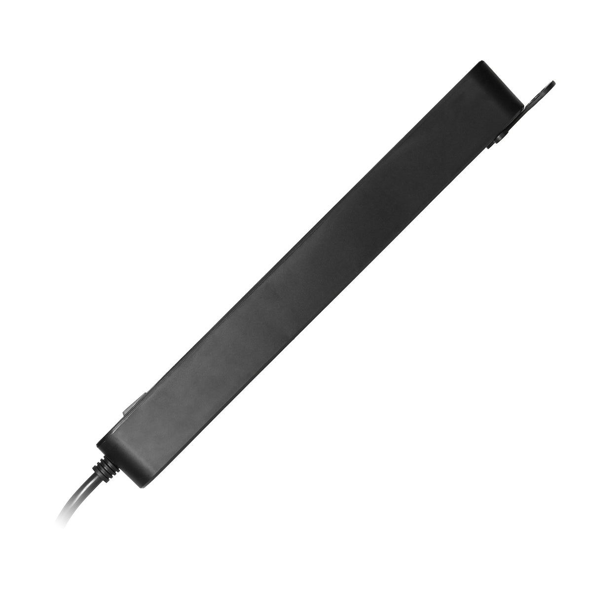6-išvestis laidininkas 2P+Z, su jungikliu, 1,5m H05VV-F 3x1,0mm², Imax=10A, plokščias kištukas, juodas - gaukdaugiau.lt