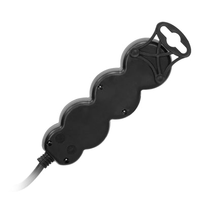 3-išsišakojantis prailgintuvas 2P+Z (Schuko), 3m H05VV-F 3x1,5mm², Imax=16A, plokščia kištukinė lizdo jungtis, juodos spalvos - gaukdaugiau.lt