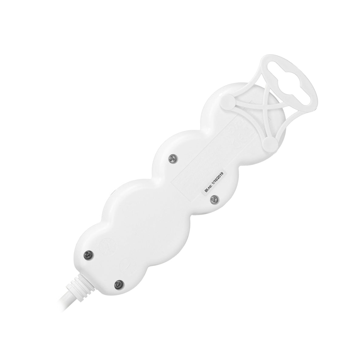 3-išsišakojis 2P+Z, 3 m H05VV-F 3x1,5 mm², Imax=16 A, plokščias kištukas, baltas - gaukdaugiau.lt