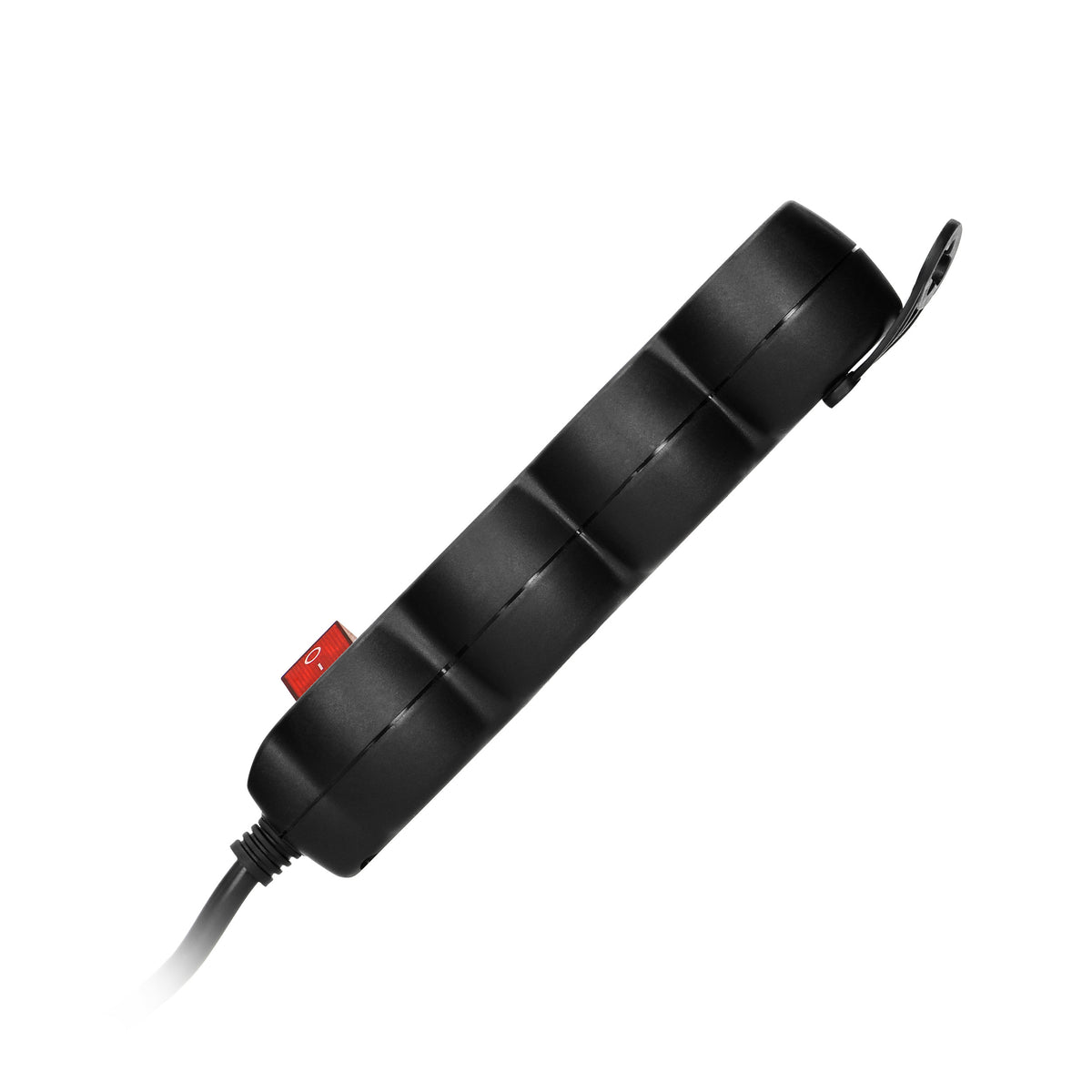3-išėjimų prailginimo laidas 2P+Z, su jungikliu, 3 m H05VV-F 3x1,5 mm², Imax=16 A, plokščias kištukas, juodas - gaukdaugiau.lt