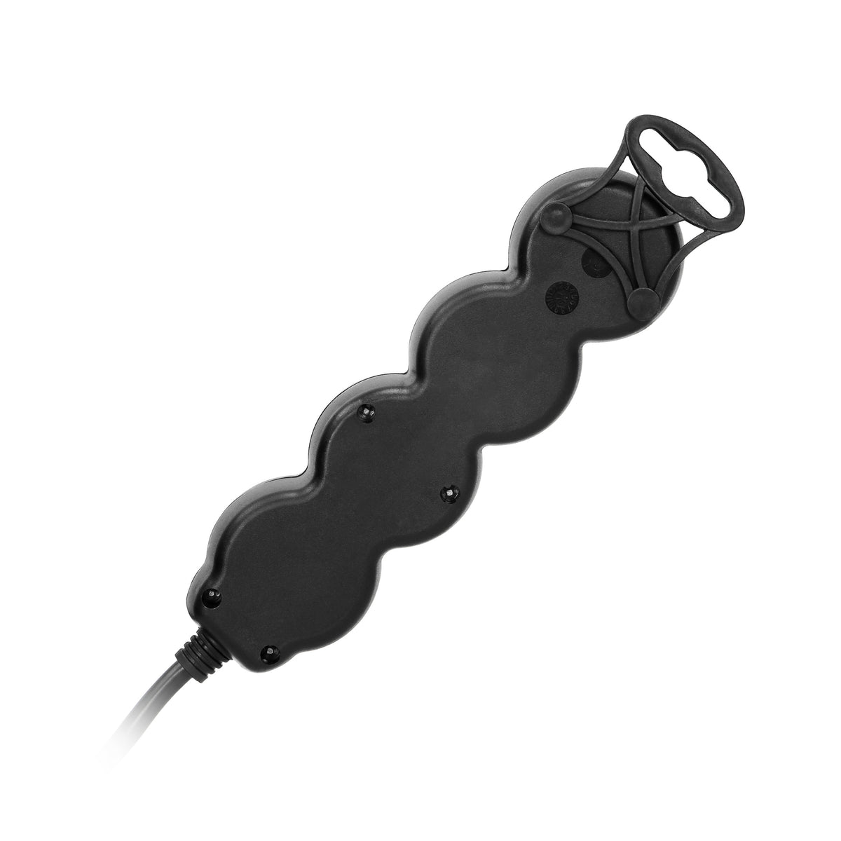 3-išėmimo lizdas 2P+Z (Schuko), su jungikliu, 5m H05VV-F 3x1,5mm², Imax=16A, plokščias kištukas, juodas - gaukdaugiau.lt