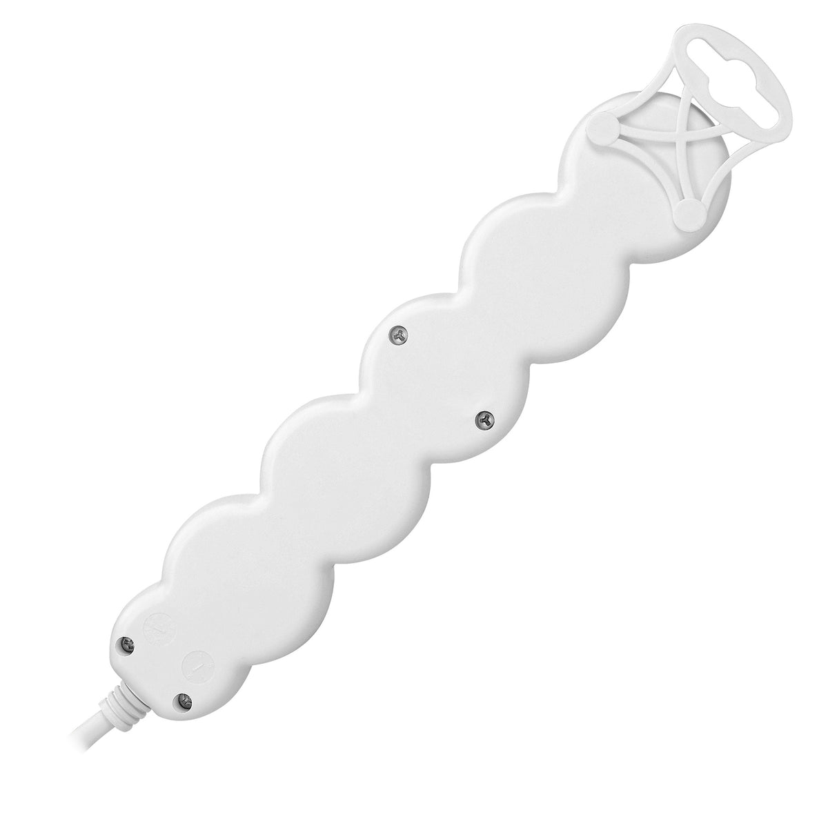 5-išsišakojantis laidinė (2P+Z, Schuko), 1,5 m H05VV-F 3x1,5 mm², Imax=16A, plokščias kištukas, baltas - gaukdaugiau.lt