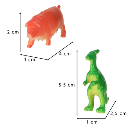 Figūrėlės jūros gyvūnai laukiniai dinozaurai rinkinys mišinys 48vnt.