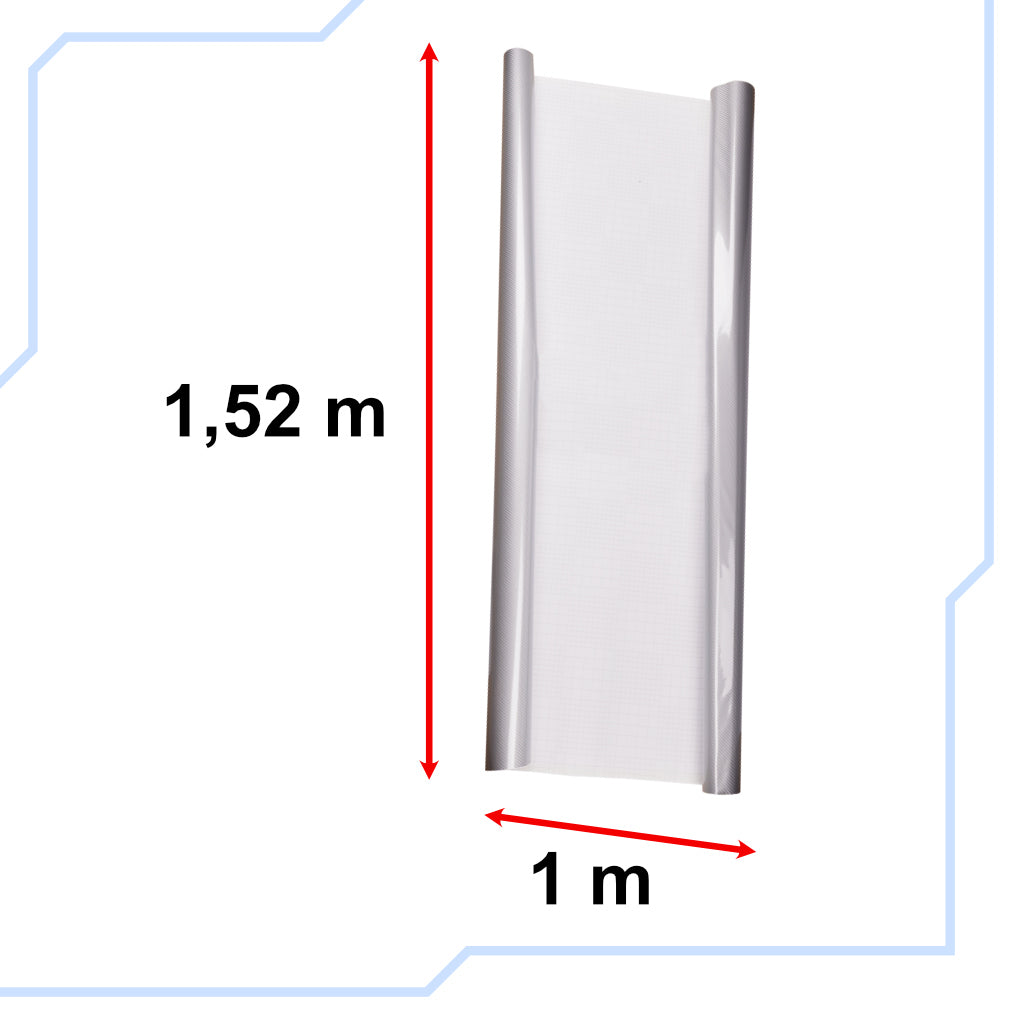 Anglies 5D sidabro folijos ritinys 1,52x18 m