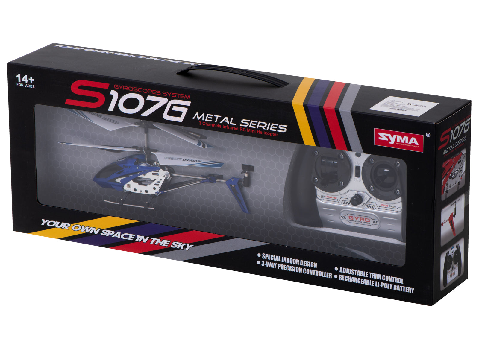 SYMA S107G RC sraigtasparnis mėlynos spalvos