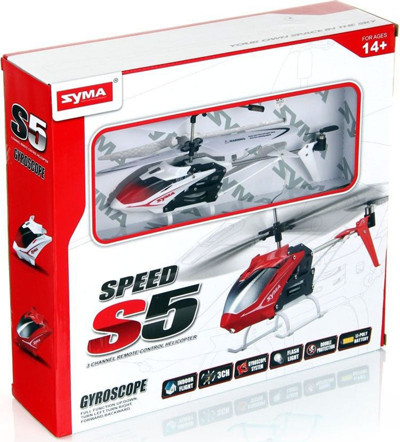 SYMA S5 RC sraigtasparnis 3CH baltas