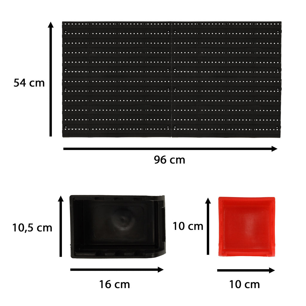 Dirbtuvių organizatorius garažo sieninė įrankių lenta lentynų laikikliai kabliukai pakabos konteineriai 48x21x1 cm