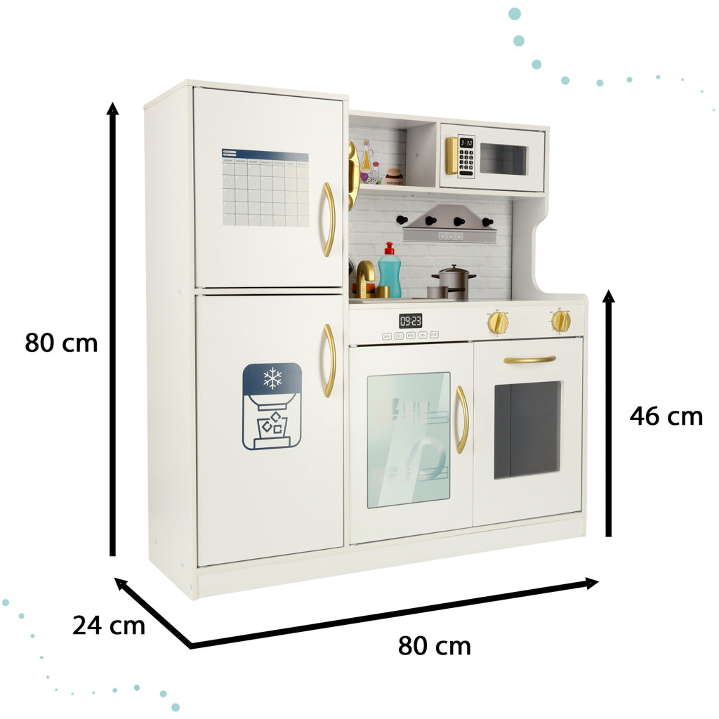 Vaikiška medinė virtuvėlė su šaldytuvu 2 modelis