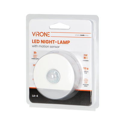 LED naktinė lemputė su judesio jutikliu, koridoriaus funkcija 0,2W/3W, 200lm - gaukdaugiau.lt