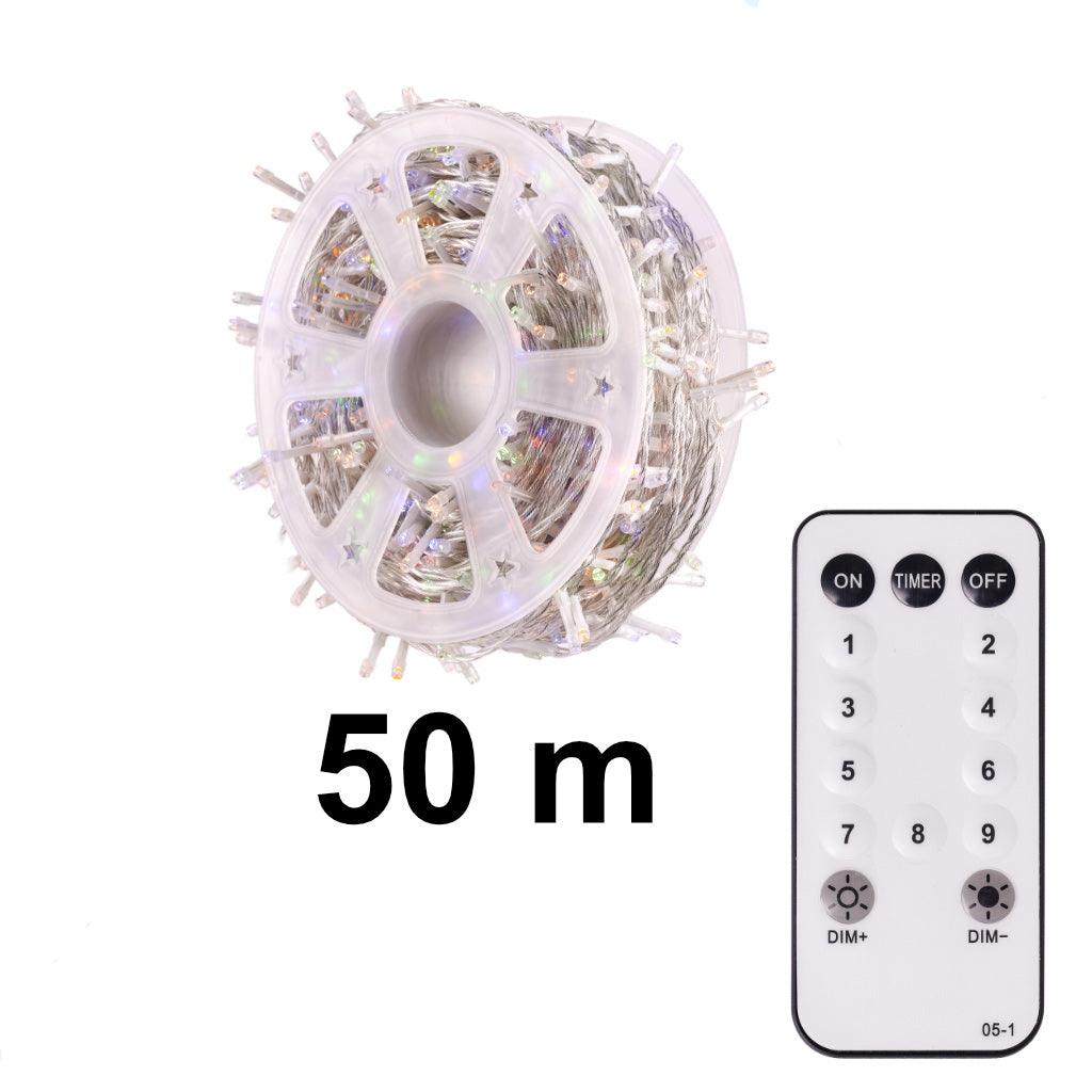 50m 500LED su nuotolinio valdymo pulteliu