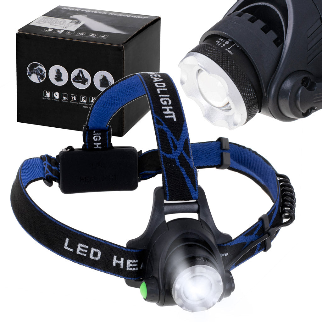 LED priekinis žibintas + 2 įkraunamų baterijų rinkinys - gaukdaugiau.lt