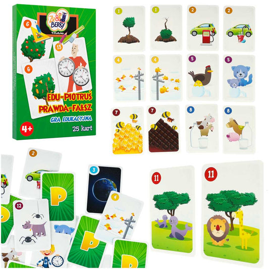 MUDUKO Game Edu Peter True or False Žaidimo kortelės 4+ - gaukdaugiau.lt