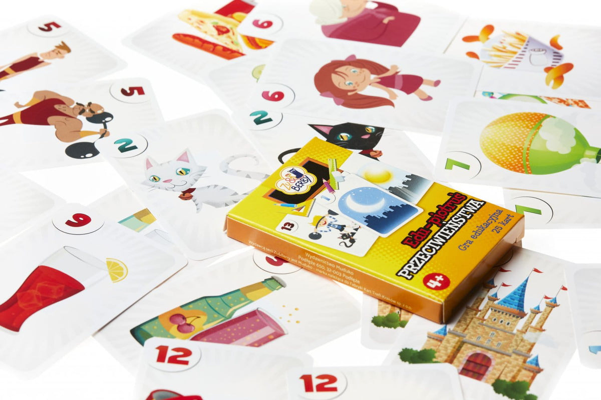 MUDUKO Game Edu Peter priešingybių žaidimo kortelės 4+ - gaukdaugiau.lt