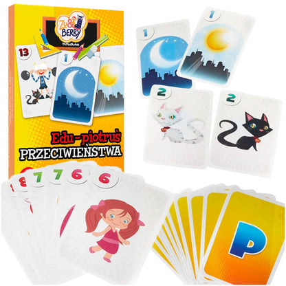 MUDUKO Game Edu Peter priešingybių žaidimo kortelės 4+ - gaukdaugiau.lt