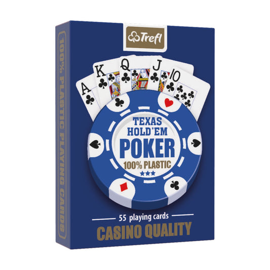MUDUKO Trefl žaidimo kortos Pokeris 100% plastikas 55vnt. - gaukdaugiau.lt