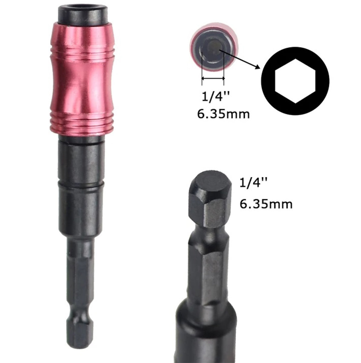 1/4" Kampinė Magnetinė Rankeną su HEX Bito Užraktu - gaukdaugiau.lt