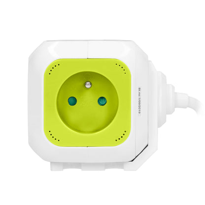4-išėjimų pratęsiklis su 2xUSB įkrovikliu, 1,4 m, citrininės spalvos - gaukdaugiau.lt