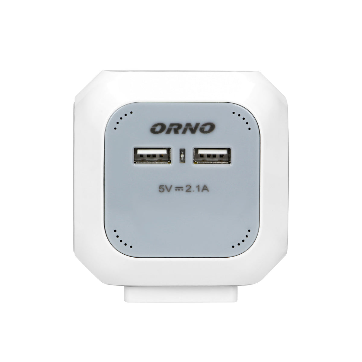 4-išvadas laido tarpiklis 2P+Z, 2xUSB įkroviklis, 1,4 m H05VV-F 3x1 mm², pilkai baltas - gaukdaugiau.lt
